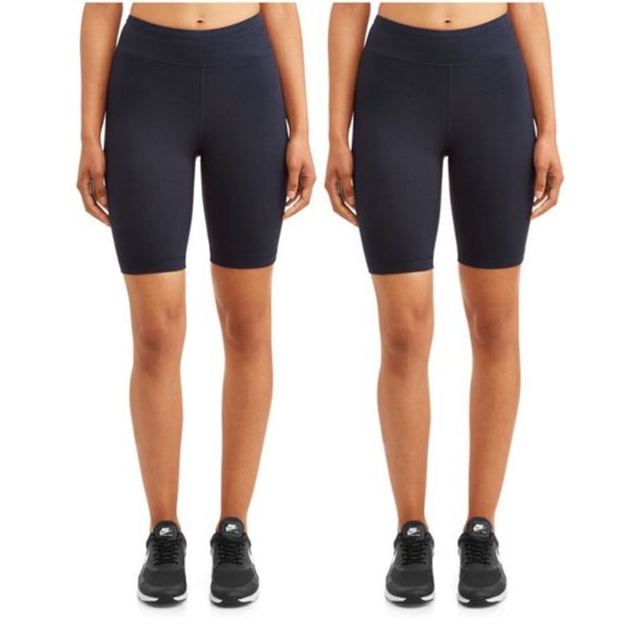 Athletic Works Pants - *LIKE NEW - 2 SHORT BUNDLE* Athletic Works Womens Mid Rise Blue Bike Short -Sz M
